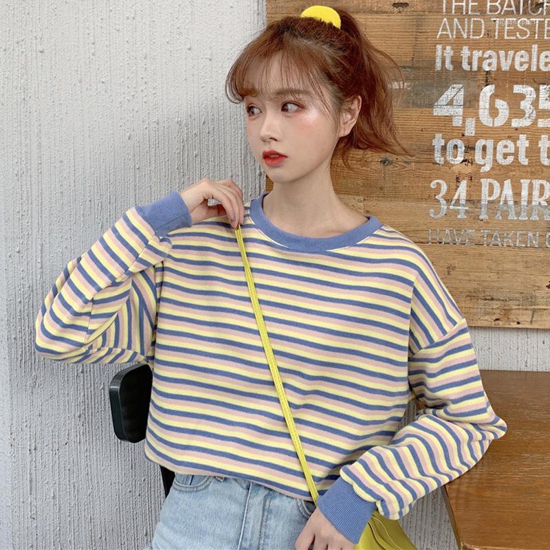 Women's Hoodies Trendy Ins Spring And Autumn Thin Section Loose Bf Lazy Wind Long-sleeved Coat Striped Top
Women's Hoodies Trendy Ins Spring And Autumn Thin Section Loose Bf Lazy Wind Long-sleeved Coat Striped Top