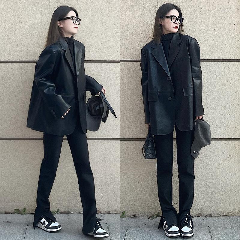 Women' Leather Casual Black PU Jacket Korean And Jackets Winter Suit Women Coat Chaqueta Mujer Zm1503
Women' Leather Casual Black PU Jacket Korean And Jackets Winter Suit Women Coat Chaqueta Mujer Zm1503