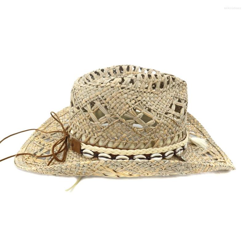 Wide Brim Hats Sun Hollow Out Hat For Women Summer Simple Hand-woven Western Cowboy Natural Straw With Real Shell Decoration HZ68, Picture shown
Wide Brim Hats Sun Hollow Out Hat For Women Summer Simple Hand-woven Western Cowboy Natural Straw With Real Shell Decoration HZ68, Picture shown