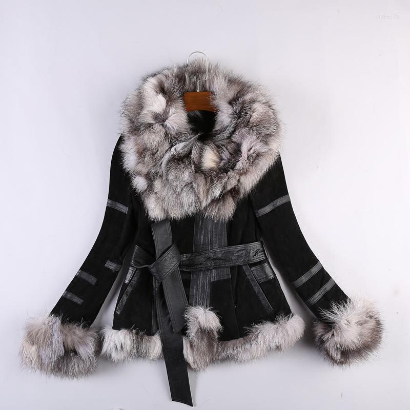 Women's Leather Gl0006 Genuine Jacket For Women Winter Real Fur Coat With Belt Zipper Motorcycle Suede, Black
Women's Leather Gl0006 Genuine Jacket For Women Winter Real Fur Coat With Belt Zipper Motorcycle Suede, Black