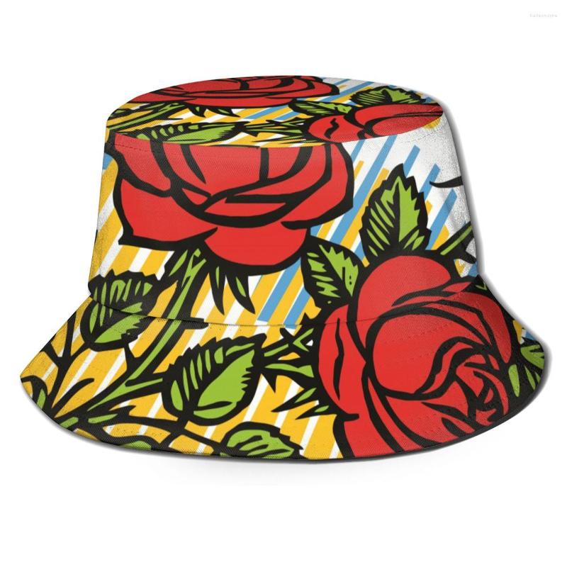 Berets CINESSD Roses Bucket Hat Summer Hats Fisherman Foldable Women Men Sunscreen Shade Caps, Black 2
Berets CINESSD Roses Bucket Hat Summer Hats Fisherman Foldable Women Men Sunscreen Shade Caps, Black 2