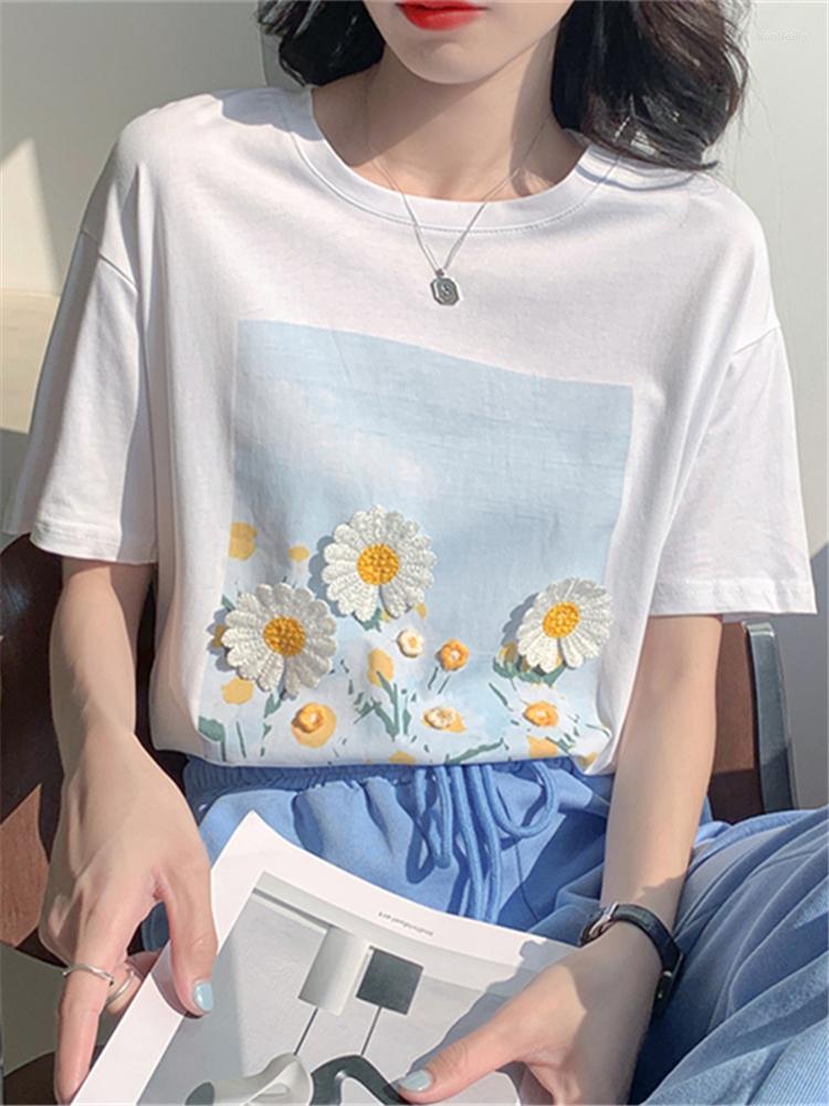 Women' T Shirts 2022 Summer Cotton Floral Embroidery Women' T-Shirts Short Sleeve O-Neck Bottoming Casual Loose Chic Tops Female, Blue
Women' T Shirts 2022 Summer Cotton Floral Embroidery Women' T-Shirts Short Sleeve O-Neck Bottoming Casual Loose Chic Tops Female, Blue