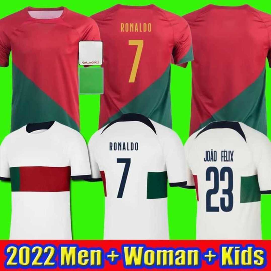 22 23 Portuguesa JOAO FELIX soccer jerseys RUBEN NEVES BRUNO FERNANDES Portugieser 2022 Portuguese football shirt Men Kids Woman kit R.SANCHEZ RONALDO JOAO CANCELO