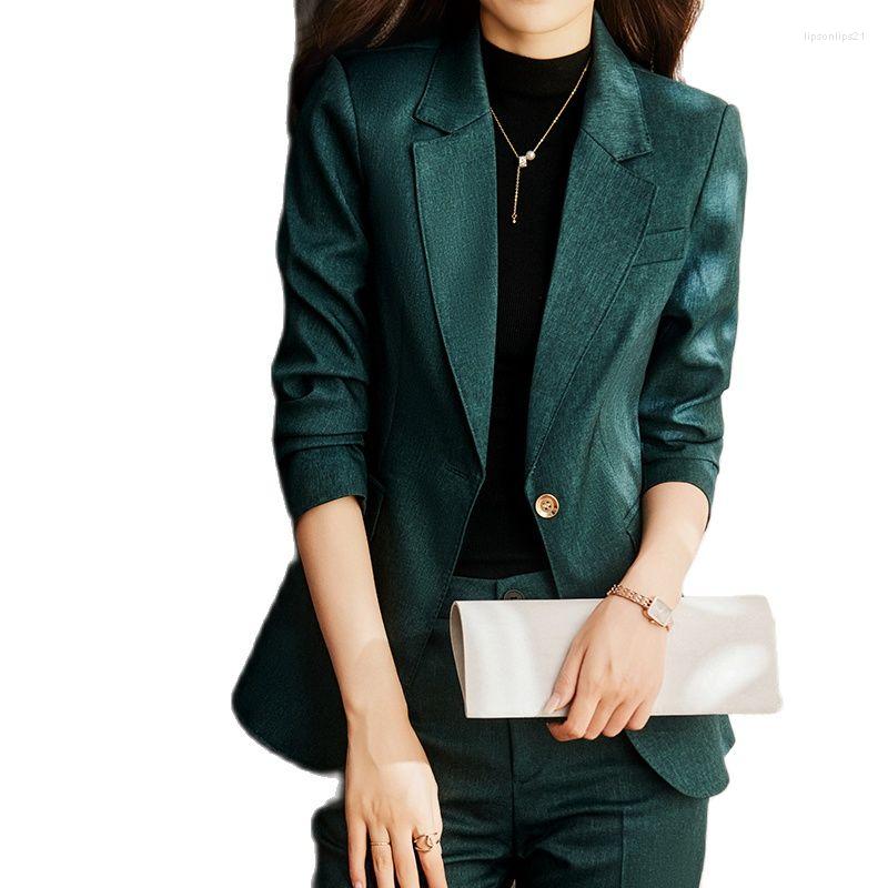 Women' Two Piece Pants Red Green Purple White And Black Career Suit Spring Autumn Fashion Temperament Style Dress Administrative, Suit with pants
Women' Two Piece Pants Red Green Purple White And Black Career Suit Spring Autumn Fashion Temperament Style Dress Administrative, Suit with pants