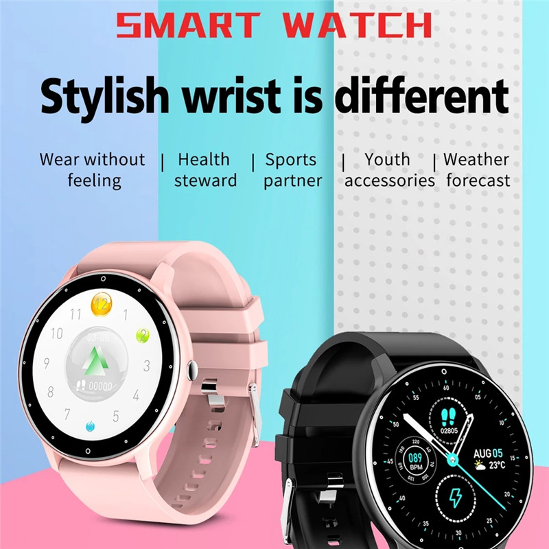 ZL02D Smart Watch Men Lady Sport Fiess Smartwatch Sleep Heart Rate Monitor Waterproof For IOS Android Bluetooth Phone free shipping