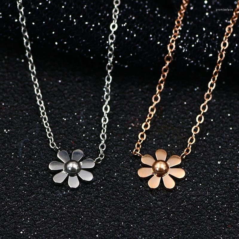 Chains Little Daisy Necklace For Women Titanium Steel Rose Gold Color Girls Collarbone Chain
Chains Little Daisy Necklace For Women Titanium Steel Rose Gold Color Girls Collarbone Chain