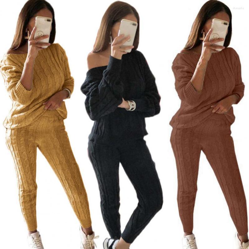 Women's Two Piece Pants 2Pcs/Set Stylish Warm Knitted Outfit Elastic Waistband Women Fall Winter Solid Color Slim Fit Knitting Coldproof, Beige
Women's Two Piece Pants 2Pcs/Set Stylish Warm Knitted Outfit Elastic Waistband Women Fall Winter Solid Color Slim Fit Knitting Coldproof, Beige