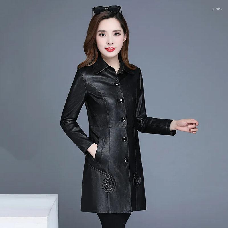 Women's Leather 2022 Coat Women Jacket Mid-Length Single-Breasted Pu Windbreaker Spring Autumn Middle-Aged Jackets, 01purple
Women's Leather 2022 Coat Women Jacket Mid-Length Single-Breasted Pu Windbreaker Spring Autumn Middle-Aged Jackets, 01purple