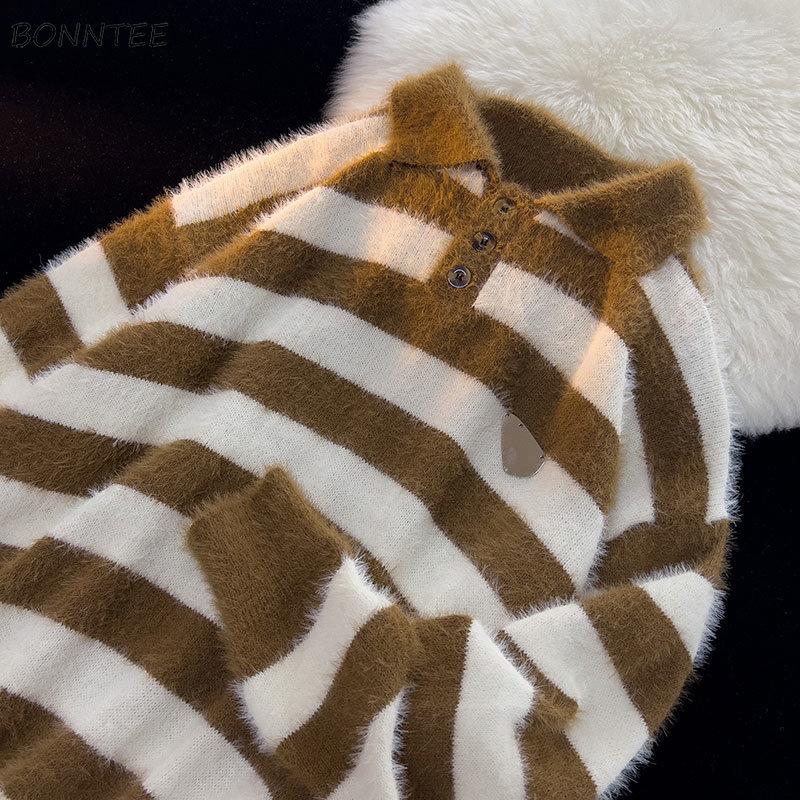 Men's Sweaters Khaki Striped Sweater Men Pullovers Turn-down Collar Autumn Winter Warm Retro Button Fashion All-match Design Casual Clothing
Men's Sweaters Khaki Striped Sweater Men Pullovers Turn-down Collar Autumn Winter Warm Retro Button Fashion All-match Design Casual Clothing