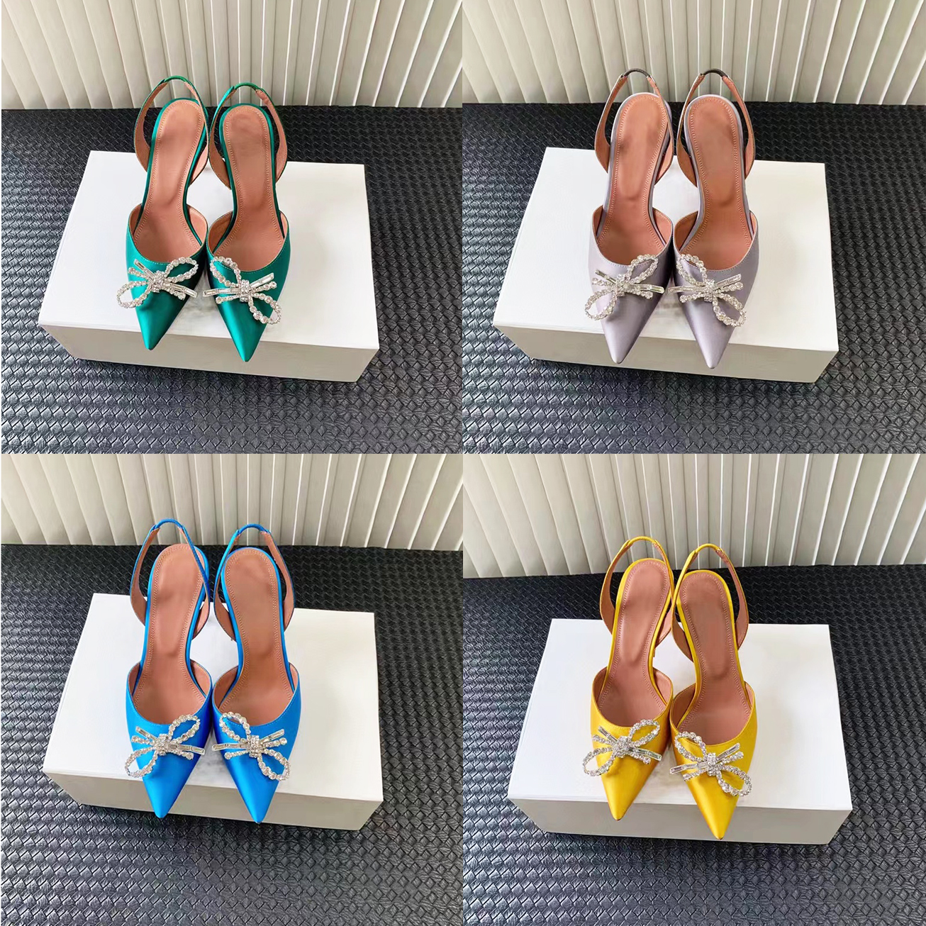 Designer woman Amina muaddi Begum cusp high-heeled shoes Crystal-Embellished buckle stain Pumps shoes spool Heels sandals women's Luxury Designers Dress shoe, Black
Designer woman Amina muaddi Begum cusp high-heeled shoes Crystal-Embellished buckle stain Pumps shoes spool Heels sandals women's Luxury Designers Dress shoe, Black