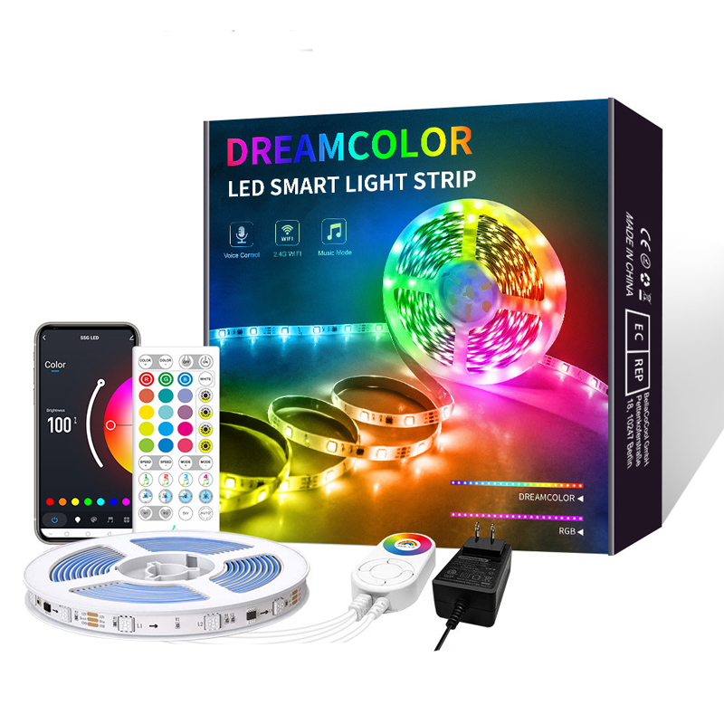 1903 IC WiFi LED Light Strip Music Sync Chasing Effect Dreamcolor IP65 30LED/M 5M 10M compatible with Alexa Google Home
1903 IC WiFi LED Light Strip Music Sync Chasing Effect Dreamcolor IP65 30LED/M 5M 10M compatible with Alexa Google Home