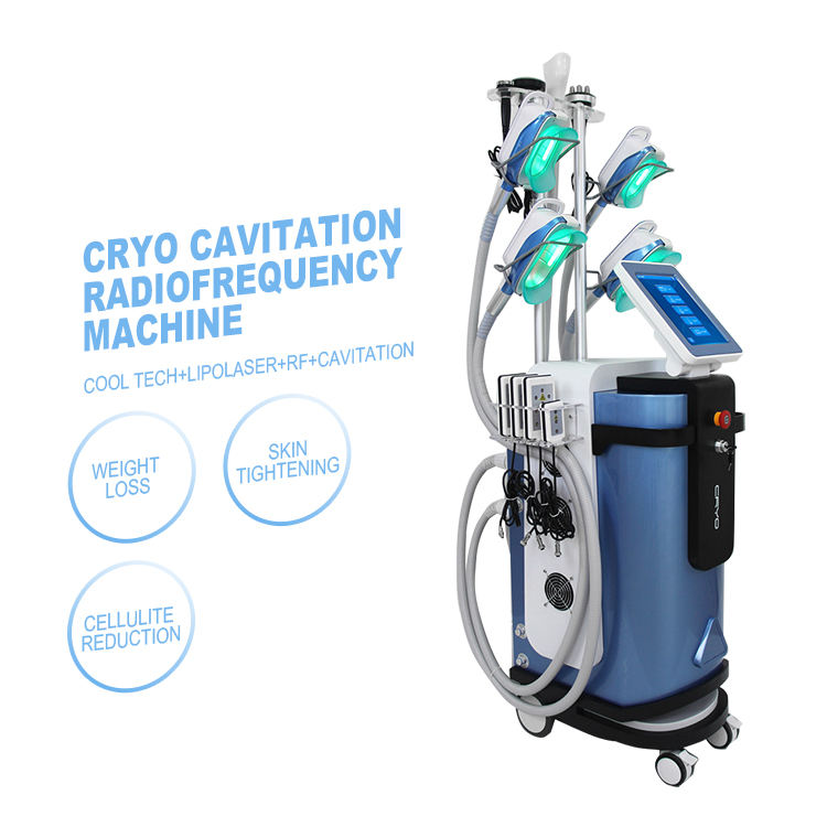 5 in 1 Double chin cryo beauty machine factory price freezing fat multifunctional cavitation rf beauty spa