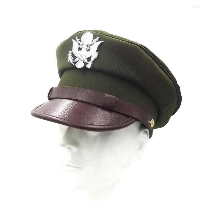 Berets WWII US ARMY OFFICER WIDE BRIM SILVER EAGLE BADGE HAT CAP WORLD WAR II SOLDIER MILITARY REENACTMENTS, Picture shown
Berets WWII US ARMY OFFICER WIDE BRIM SILVER EAGLE BADGE HAT CAP WORLD WAR II SOLDIER MILITARY REENACTMENTS, Picture shown