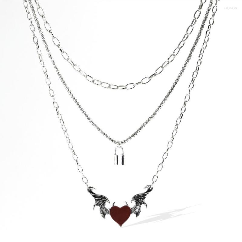 Pendant Necklaces Gothic Multilayer Chains Lock Evil Heart Necklace Fashion Punk Vintage Cross For Women Men Party Gift Jewelry
Pendant Necklaces Gothic Multilayer Chains Lock Evil Heart Necklace Fashion Punk Vintage Cross For Women Men Party Gift Jewelry