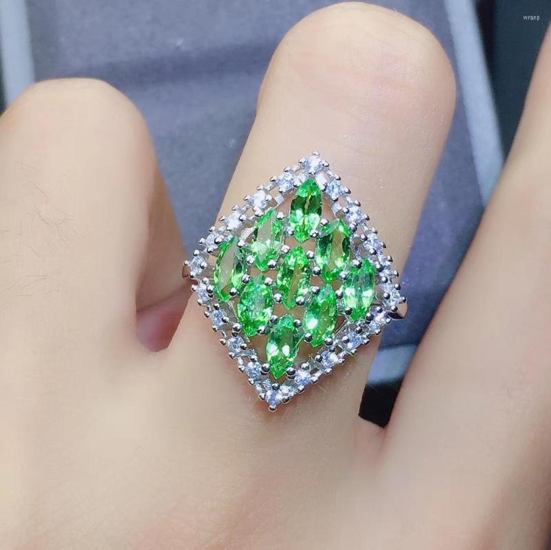 Cluster Rings KJJEAXCMY Fine Jewelry 925 Sterling Silver Inlaid Natural Tsavorite Female Miss Girl Woman Ring Support Detection
Cluster Rings KJJEAXCMY Fine Jewelry 925 Sterling Silver Inlaid Natural Tsavorite Female Miss Girl Woman Ring Support Detection