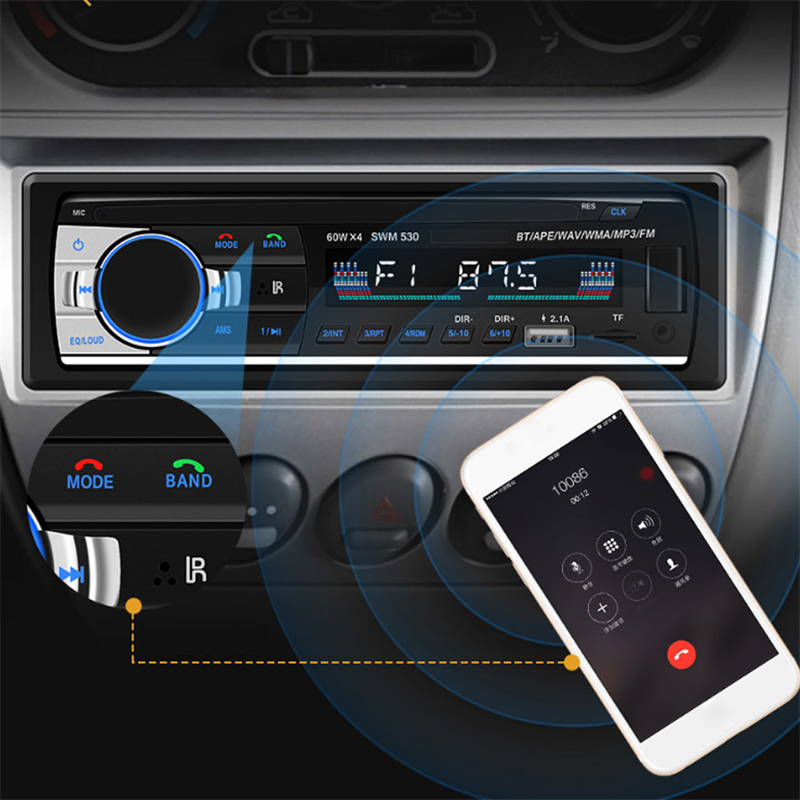 XINMY Bluetooth Car Radio Vintage Dual Knob MP3 Player FM Tuner Stereo USB AUX Classic Car retro Audio Receiver Speaker Accessories