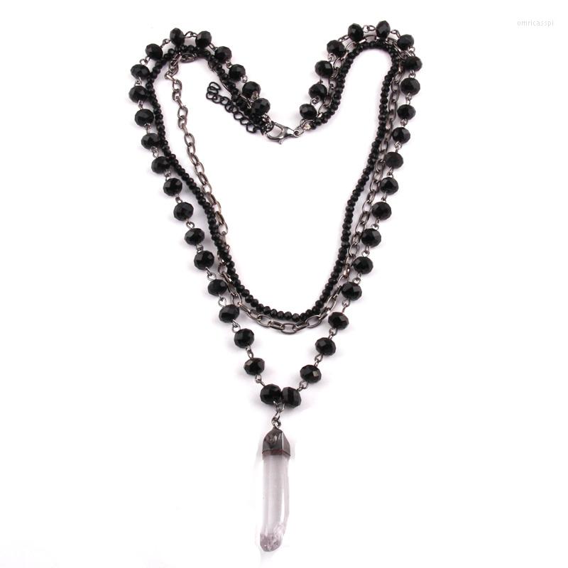 Pendant Necklaces MOODPC Fashion Bohemian Tribal Jewelry 3 Layer Multiple Crystal Rosary Link & Chain
Pendant Necklaces MOODPC Fashion Bohemian Tribal Jewelry 3 Layer Multiple Crystal Rosary Link & Chain