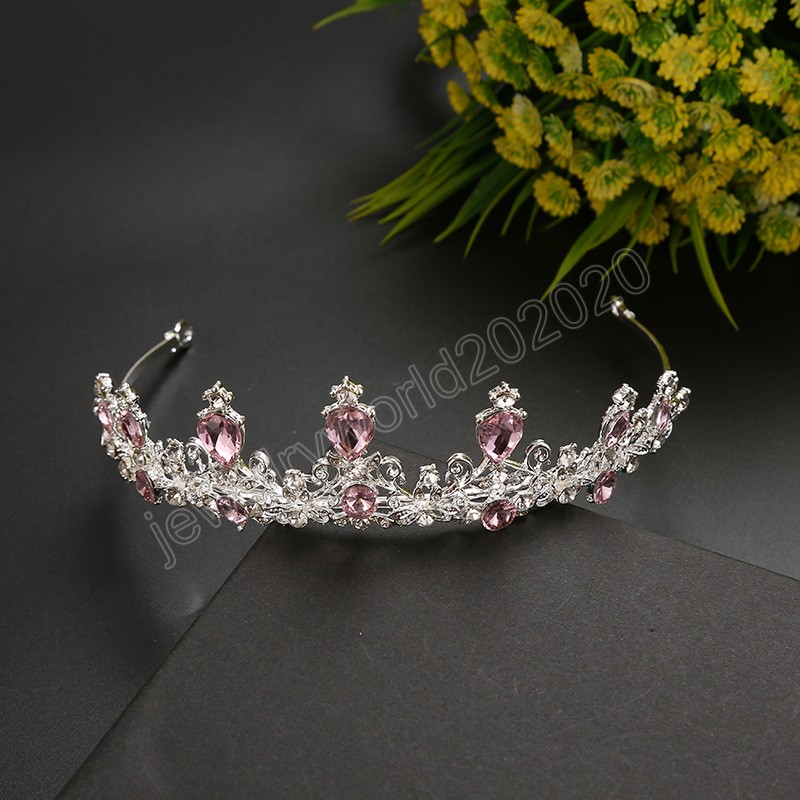 Vintage Bridal Wedding Tiaras Rhinestone Crystal Crown Hair Accessories Gold Silver Color Princess Headpiece