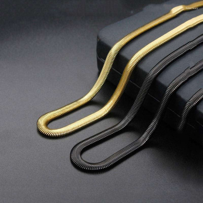 Chains 6mm HIP Hop Gold Black Color Stainless Steel Curb Cuban Link Chain Necklace Choker Long Flat Snake For Men Jewelry 50 55cm
Chains 6mm HIP Hop Gold Black Color Stainless Steel Curb Cuban Link Chain Necklace Choker Long Flat Snake For Men Jewelry 50 55cm