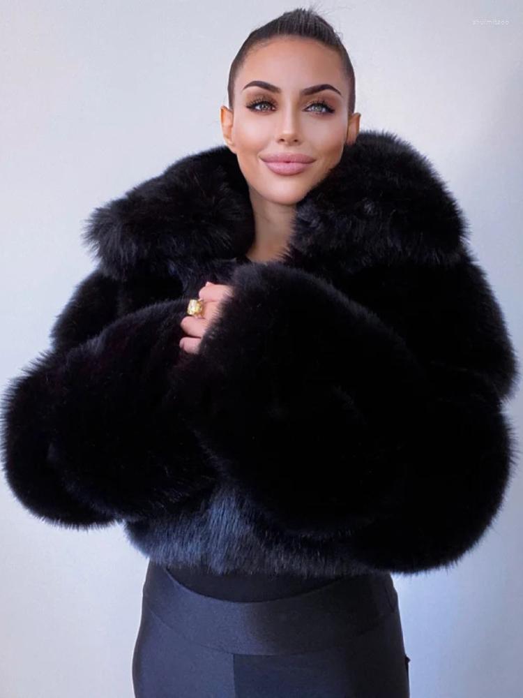 Women' Fur Elegant Turn Down Collar Thick Warm Black Puff Sleeve Faux Short Coats Winter Casual Solid Ladies Outwear Fashion Streetwear, White
Women' Fur Elegant Turn Down Collar Thick Warm Black Puff Sleeve Faux Short Coats Winter Casual Solid Ladies Outwear Fashion Streetwear, White