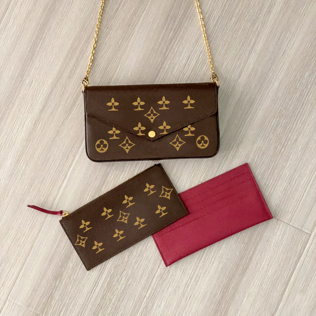 Luxury Fashion famous Designer 3 piece set POCHETTE FeLICIE removable chain M61276 with box women shoulder classic flap Wallets Purses gift Tote clutch handbag bags, Black embossed
Luxury Fashion famous Designer 3 piece set POCHETTE FeLICIE removable chain M61276 with box women shoulder classic flap Wallets Purses gift Tote clutch handbag bags, Black embossed