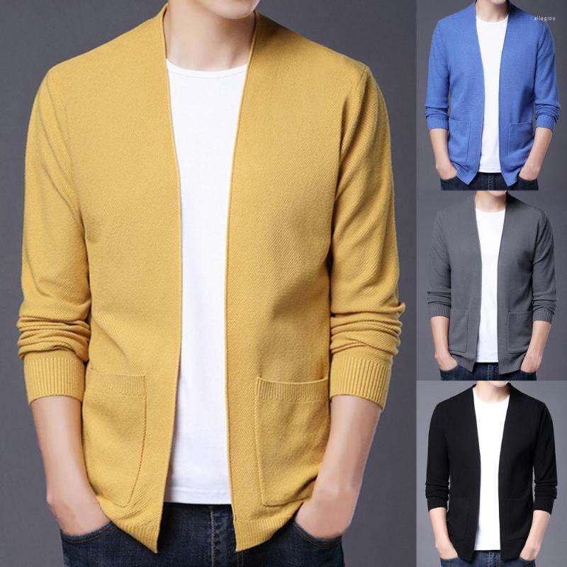Men's Sweaters Men Cardigan Solid Color Long Sleeve Coat Loose Fit Ribbing Hem Casual V Neck Knitwear For Business, Grey
Men's Sweaters Men Cardigan Solid Color Long Sleeve Coat Loose Fit Ribbing Hem Casual V Neck Knitwear For Business, Grey