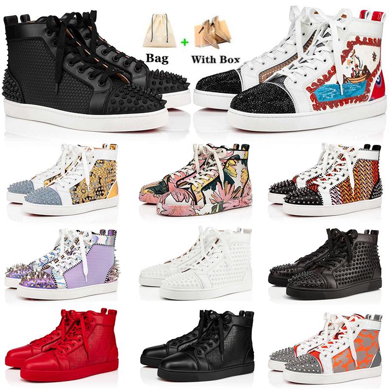 With Box Dust Bag Luxurys Loafers Shoe Red Bottom High Booties Junior Spikes Platform Designer Mens Womens Casual Shoe Bottoms Flat Trainers Sneakers Size 47, B6
With Box Dust Bag Luxurys Loafers Shoe Red Bottom High Booties Junior Spikes Platform Designer Mens Womens Casual Shoe Bottoms Flat Trainers Sneakers Size 47, B6