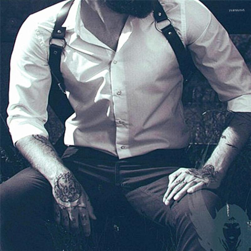 Belts Sexy Women Mature Men Gentleman Adjustable Leather Body Chest Harness Belt Black Punk Fancy Costume Clothing Accessories