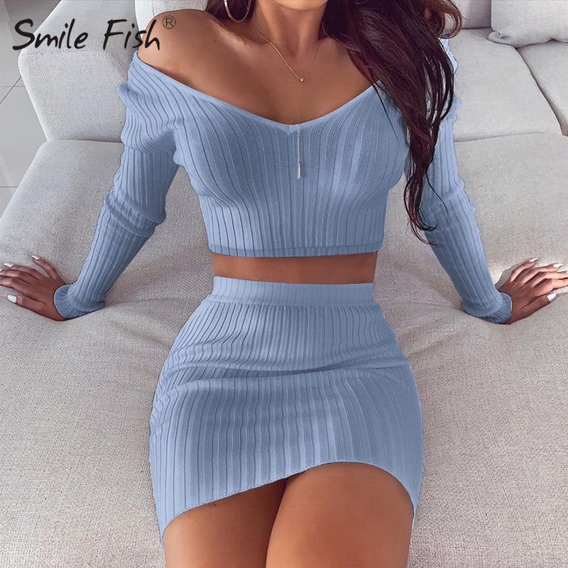 Two Piece Dress Spring Women Skirts Set Fashion Slash Neck Striped Knitted Ladies Long Sleeve Slim Fit Bodycon Ribbed Pieces Sets G1472 221206, Hot pink
Two Piece Dress Spring Women Skirts Set Fashion Slash Neck Striped Knitted Ladies Long Sleeve Slim Fit Bodycon Ribbed Pieces Sets G1472 221206, Hot pink