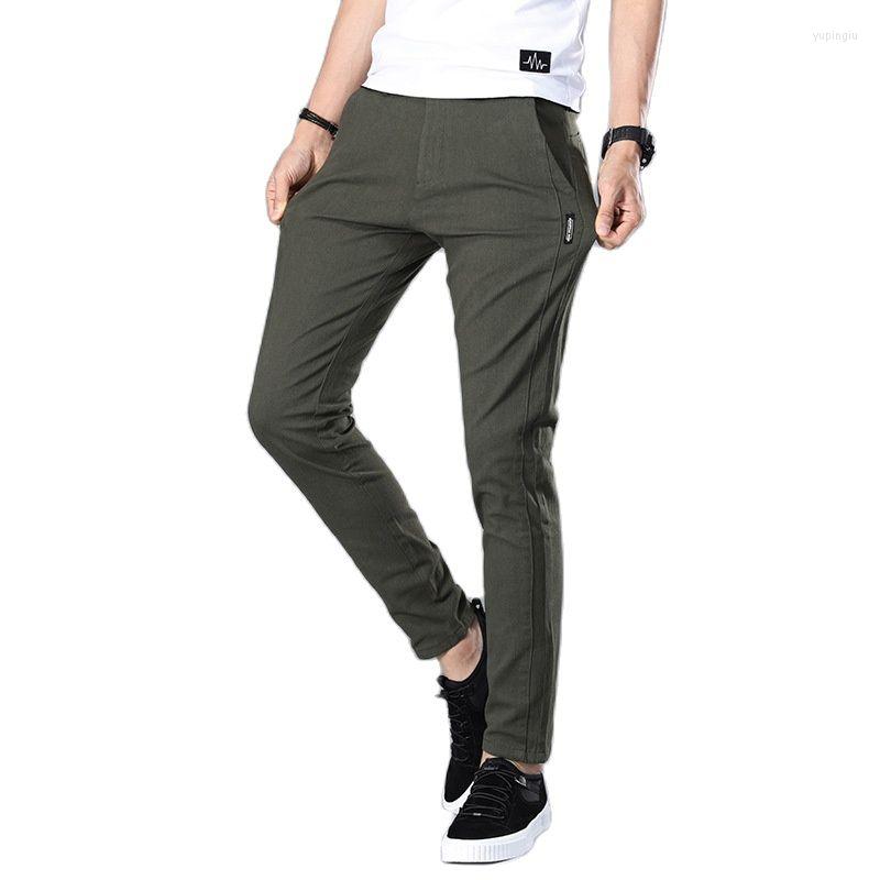 Men's Pants Spring And Autumn Thin Cotton Casual Men's Korean Slim Fit Elastic Leggings Youth Fashion Sports, 8807 light grey