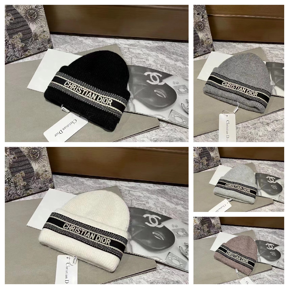 CD Chritsian Di0r REP Beanie Men's Women's Winter Beanies Fashionable Hats Skull Caps New Fashion Accessories