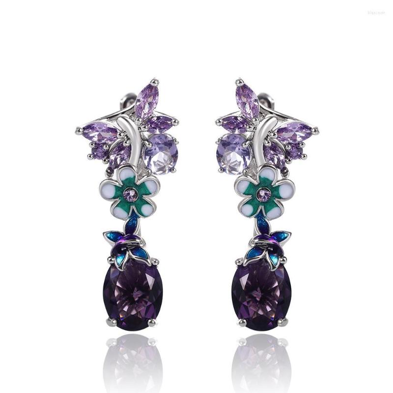 Chains Women's Bride Wedding Engagement Purple Dangle Drops Hook Earrings Cubic Zirconia Round
Chains Women's Bride Wedding Engagement Purple Dangle Drops Hook Earrings Cubic Zirconia Round