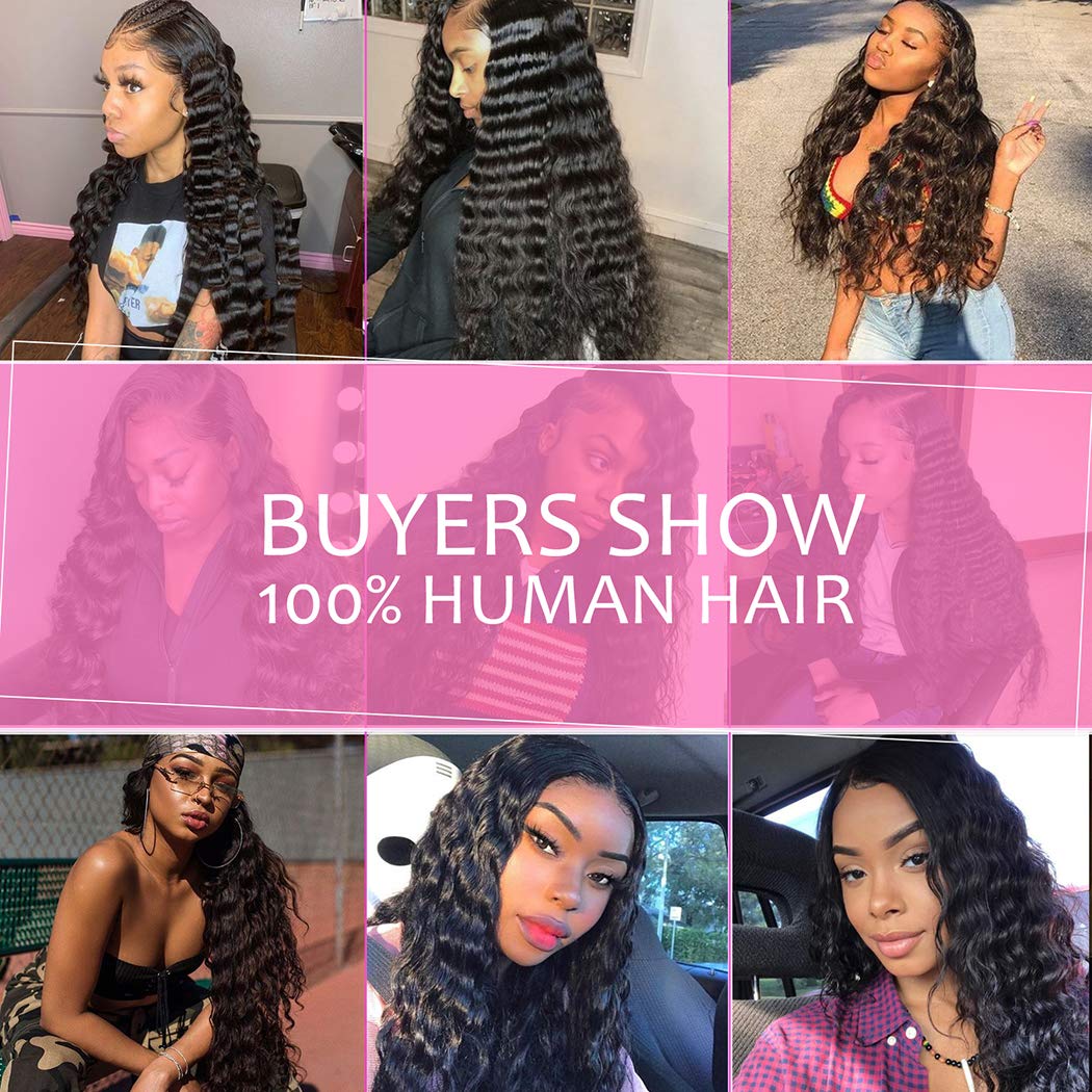 Free shipping Brazilian Loose Deep Wave 4x4 Tranparent Lace Closure 100% Human Pre Plucked With Baby Hair