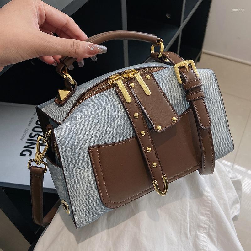 Shoulder Bags Women's Fall Winter Fashion Autumn Cross-body Demin Boston Pillow Bag Purses And Handbags Borsa, Blue
Shoulder Bags Women's Fall Winter Fashion Autumn Cross-body Demin Boston Pillow Bag Purses And Handbags Borsa, Blue