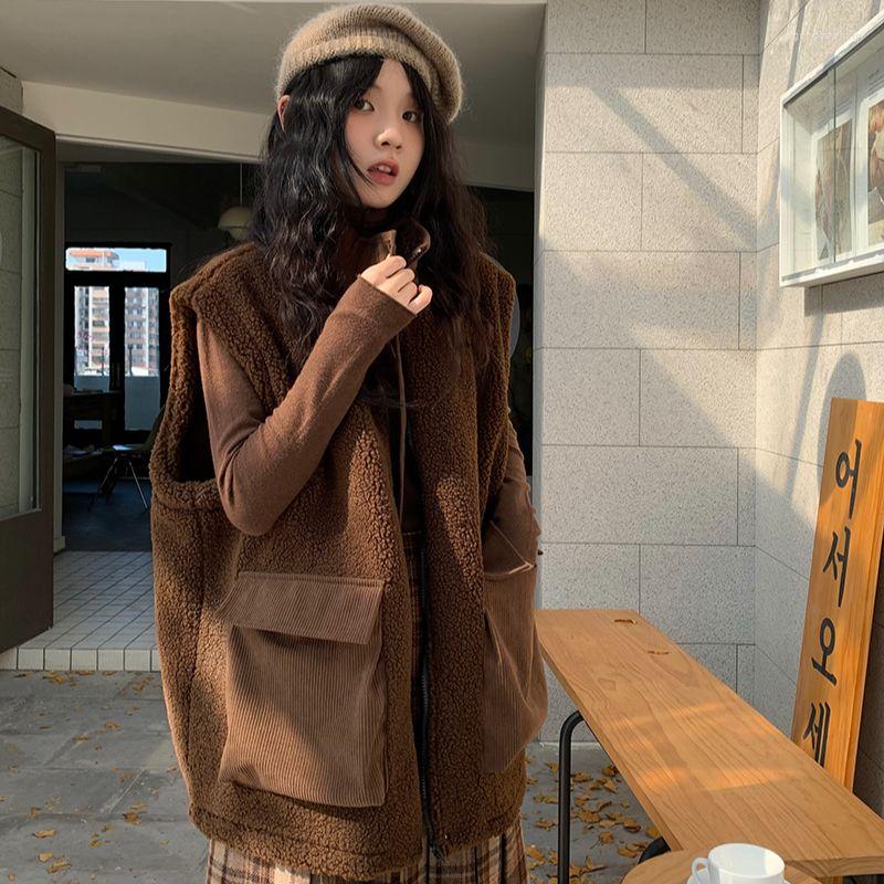 Women's Vests 2022 Autumn And Winter Ma Jianv Slouchy Loose Oversize Panel Design Lamb Hair Vest Coat, Dark grey
Women's Vests 2022 Autumn And Winter Ma Jianv Slouchy Loose Oversize Panel Design Lamb Hair Vest Coat, Dark grey