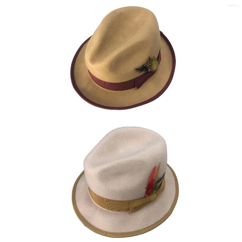 Wide Brim Hats 2022 Panama Vintage Wool Hat Winter Elegant Outdoor Decoration With Feather Ribbon Bow For Women 57 - 62cm, Grey
Wide Brim Hats 2022 Panama Vintage Wool Hat Winter Elegant Outdoor Decoration With Feather Ribbon Bow For Women 57 - 62cm, Grey