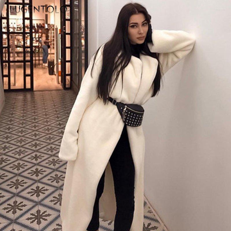 Women' Fur Lugentolo Long Furry Coat Women Retro High Street Fashion Winter Warm Sleeve Turn-down Collar Silm Faux Coats, White
Women' Fur Lugentolo Long Furry Coat Women Retro High Street Fashion Winter Warm Sleeve Turn-down Collar Silm Faux Coats, White