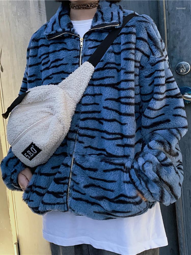 Women's Fur 2022 Dark Winter Warm Faux Striped Oversize Jackest Y2k Fashion Grunge Streetwear Loose Coats Women Zip Up Egirl Outfit Fall, Blue
Women's Fur 2022 Dark Winter Warm Faux Striped Oversize Jackest Y2k Fashion Grunge Streetwear Loose Coats Women Zip Up Egirl Outfit Fall, Blue