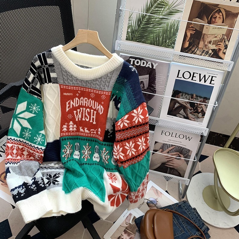Women Knits Tees Christmas Snowman Dog Print Sweaters Argyle Vintage O Neck Knitted Pullover Top Year Winter Female Jumper Oversized Sweater 221206, Blue
Women Knits Tees Christmas Snowman Dog Print Sweaters Argyle Vintage O Neck Knitted Pullover Top Year Winter Female Jumper Oversized Sweater 221206, Blue