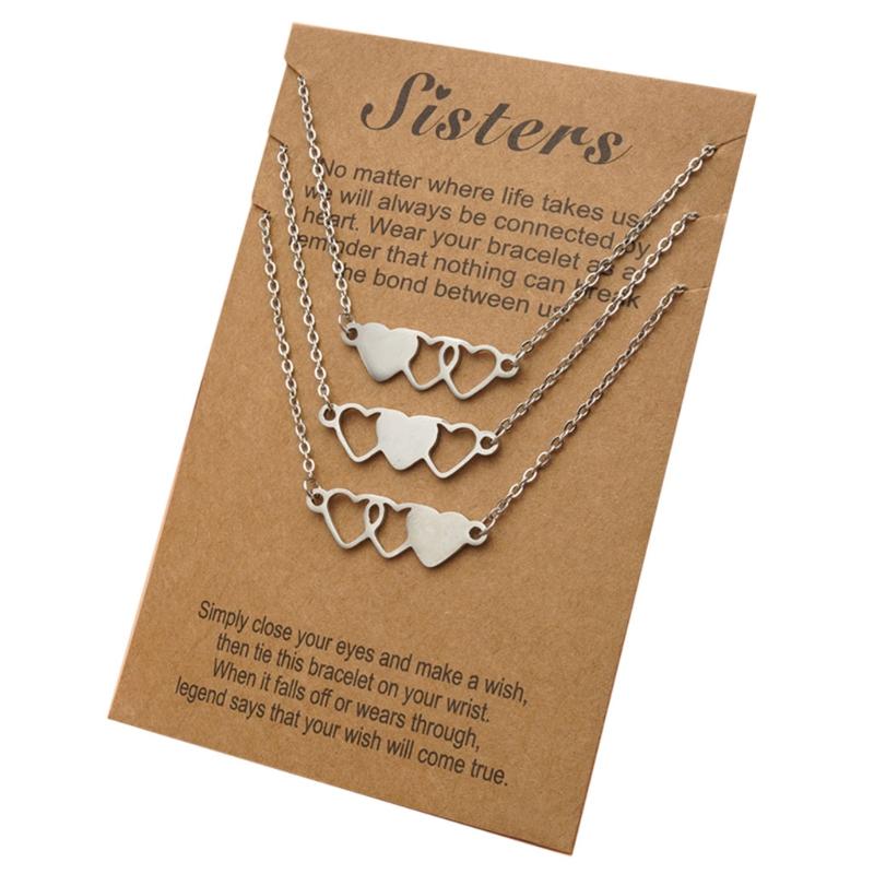 Choker Chokers 3 Pieces Sister Heart-shaped Short Necklaces Stainless Steel Friend Necklace Suitable For And Friends
Choker Chokers 3 Pieces Sister Heart-shaped Short Necklaces Stainless Steel Friend Necklace Suitable For And Friends