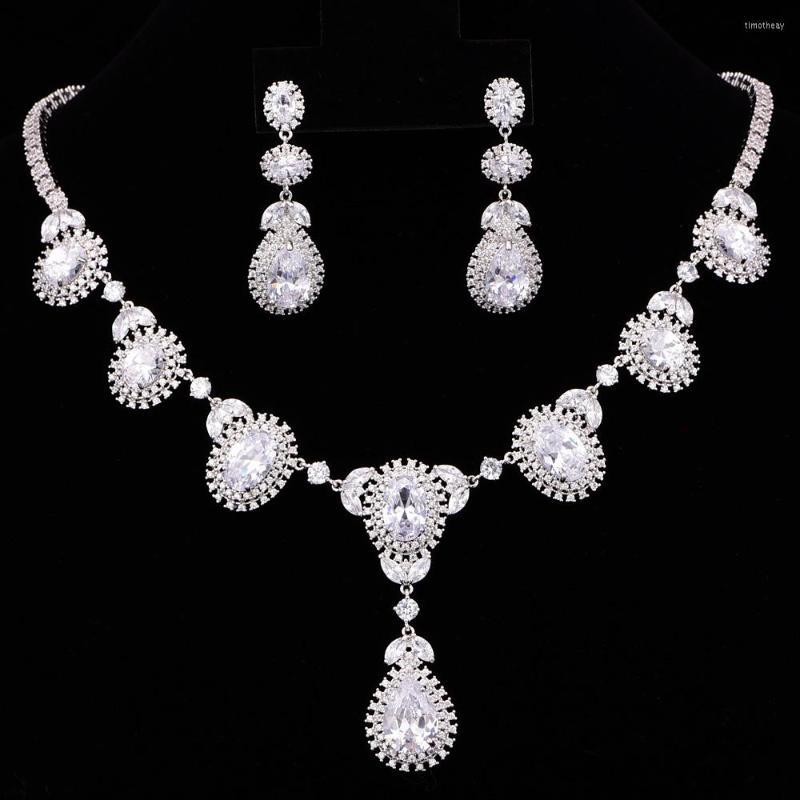 Necklace Earrings Set Arrival Fashion Water Drop Cubic Zirconia Engagement Jewelry For Women Selling Wedding Accessories CZL-6112, Picture shown
Necklace Earrings Set Arrival Fashion Water Drop Cubic Zirconia Engagement Jewelry For Women Selling Wedding Accessories CZL-6112, Picture shown