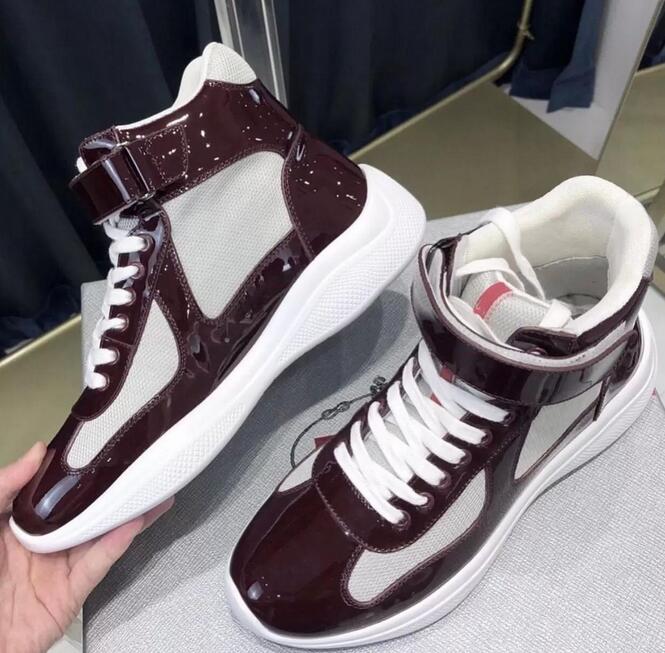 Perfect America's Cup high-top sneakers men's casual shoes rubber soles retro sports mesh patent leather outdoor running shoes, Black
Perfect America's Cup high-top sneakers men's casual shoes rubber soles retro sports mesh patent leather outdoor running shoes, Black