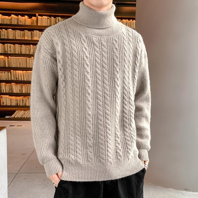 Men's Sweaters Turtleneck Sweater Men Long Sleeve Shirts Cable Knit Autumn Winter Clothes Woolen Fashion Clothing 2022, Grey
Men's Sweaters Turtleneck Sweater Men Long Sleeve Shirts Cable Knit Autumn Winter Clothes Woolen Fashion Clothing 2022, Grey