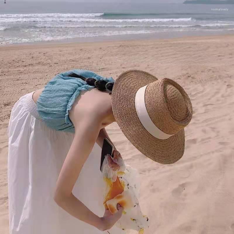 Wide Brim Hats Vintage Summer Beach Hat Women 2022 Seaside Holiday Sun Blocking Lady Straw Panama Outing Travel Caps With Bow, Bow flat-milk white
Wide Brim Hats Vintage Summer Beach Hat Women 2022 Seaside Holiday Sun Blocking Lady Straw Panama Outing Travel Caps With Bow, Bow flat-milk white
