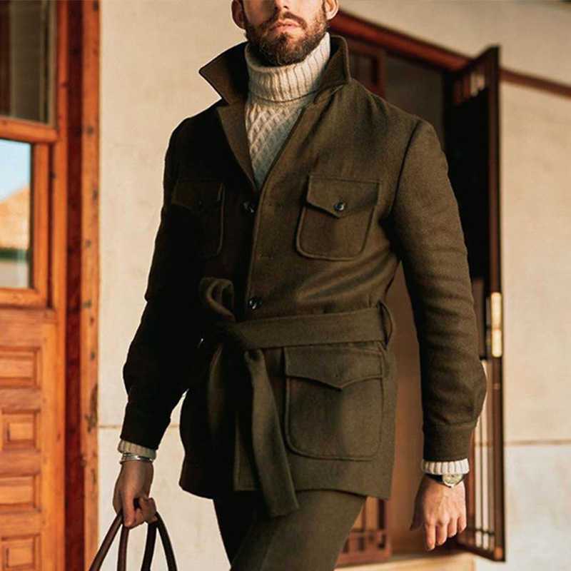 Men's Jackets Mens Coat Solid Color Slim Lapel Woolen Coat Autumn Long Sleeve Single Breasted Outerwear Coats Fashion Jacket Men Cardigan Tops T221206, Beige
Men's Jackets Mens Coat Solid Color Slim Lapel Woolen Coat Autumn Long Sleeve Single Breasted Outerwear Coats Fashion Jacket Men Cardigan Tops T221206, Beige
