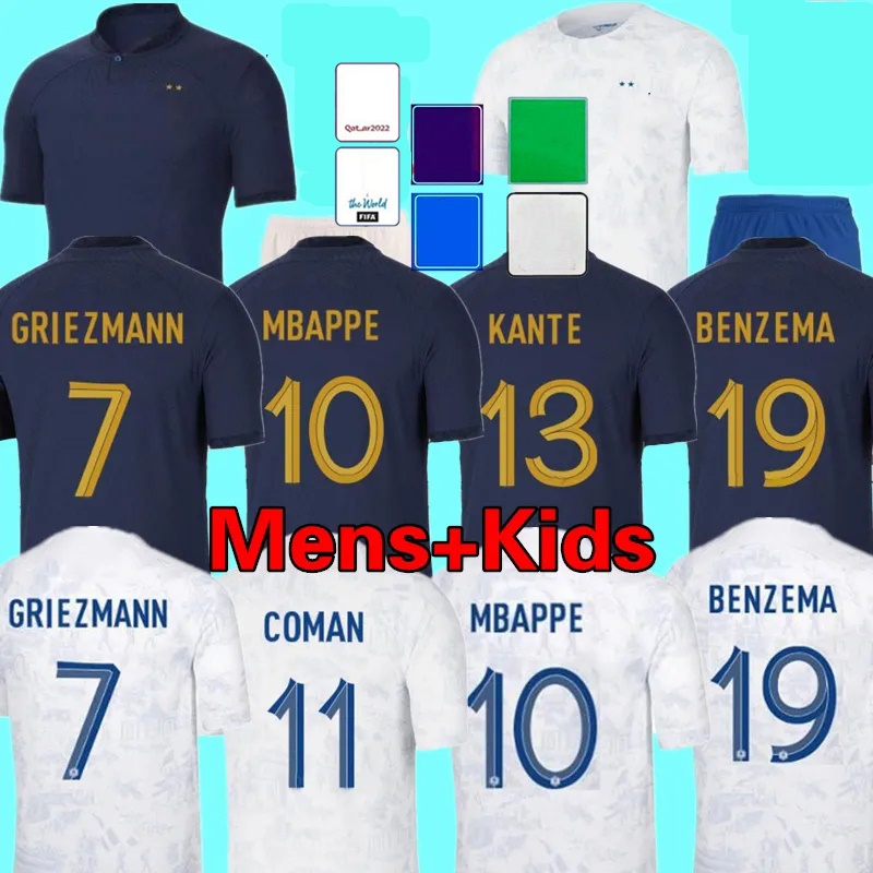 MBAPPE Soccer Jerseys 2022 World Cup Maillots de football jersey Giroud FRENCH BENZEMA Football Shirts GRIEZMANN Tchouameni Dembele kit Shirt enfants MEN Kids, Mens as shown s-xxxl
MBAPPE Soccer Jerseys 2022 World Cup Maillots de football jersey Giroud FRENCH BENZEMA Football Shirts GRIEZMANN Tchouameni Dembele kit Shirt enfants MEN Kids, Mens as shown s-xxxl