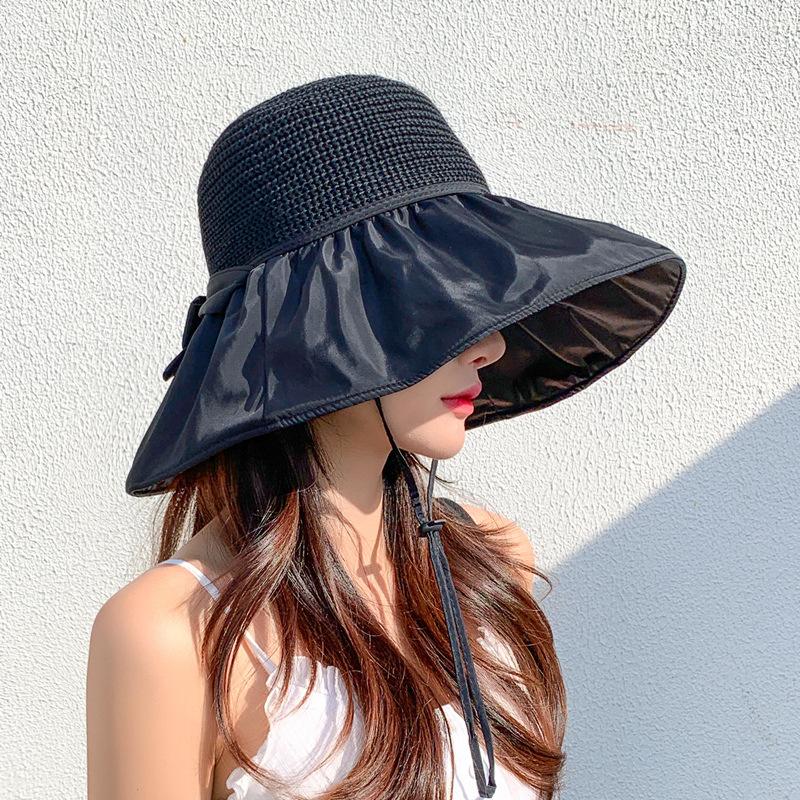Wide Brim Hats Summer Sun For Women Hollow Breathable Shade Straw Hat UV Protection Large Bow Fisherman Female Beach, Black
Wide Brim Hats Summer Sun For Women Hollow Breathable Shade Straw Hat UV Protection Large Bow Fisherman Female Beach, Black