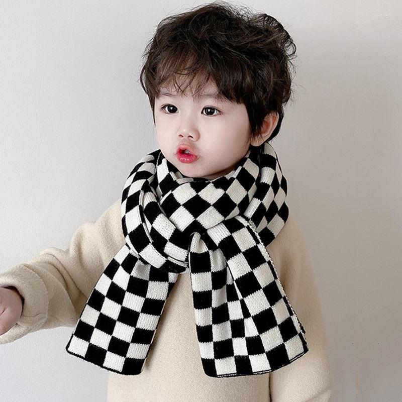 Scarves Checkerboard Children's Wool Scarf Knitted Korean Black And White Checkered Children Warm Autumn Winter Baby Boys Girls
Scarves Checkerboard Children's Wool Scarf Knitted Korean Black And White Checkered Children Warm Autumn Winter Baby Boys Girls