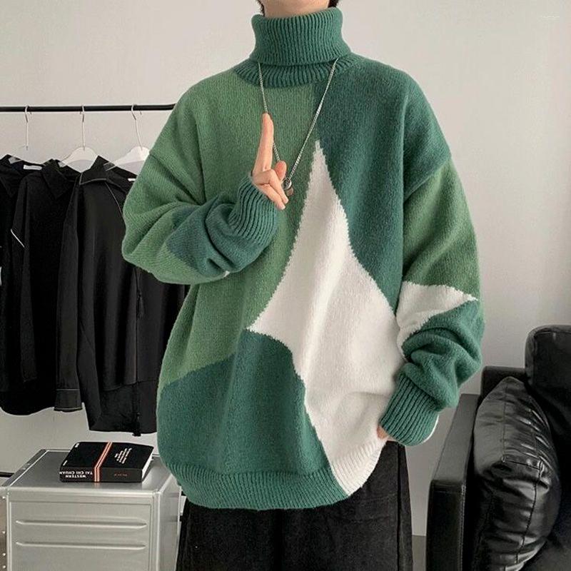 Men's Sweaters Fashion Patchwork Men Turtleneck Oversized Korean Clothing Mens Winter Long Sweatwear
Men's Sweaters Fashion Patchwork Men Turtleneck Oversized Korean Clothing Mens Winter Long Sweatwear