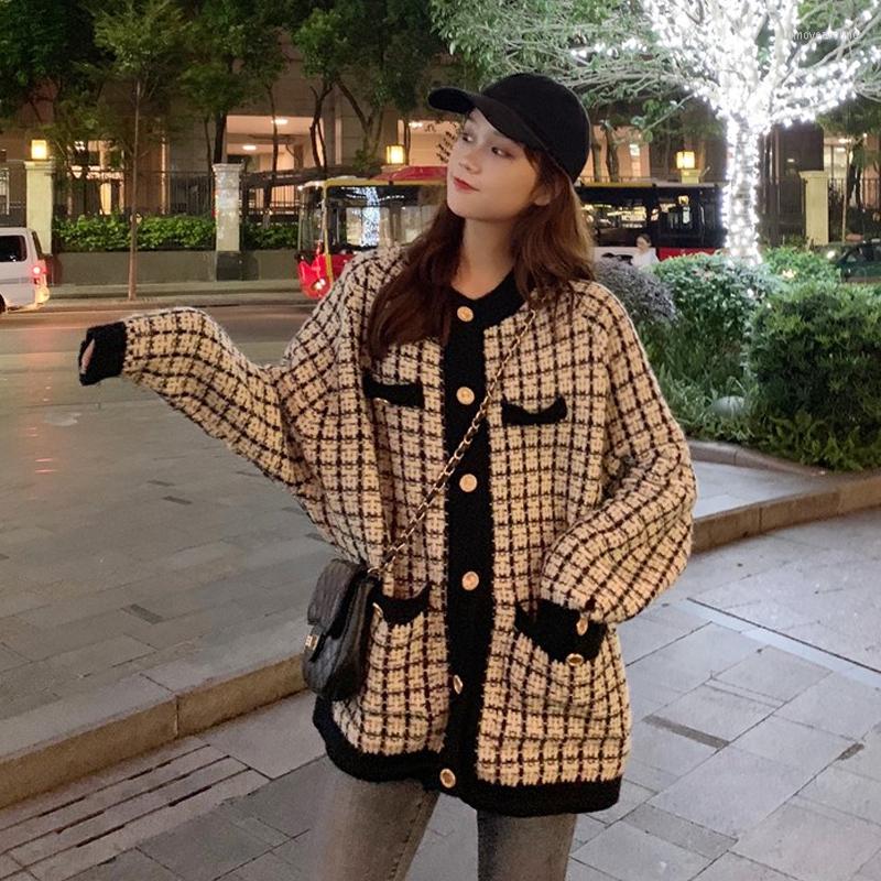 Women's Knits 2022 Autumn Women Long Sleeve Knitted Sweater Pocket Buttons Casual Oversize Jacket Outwear Coat Plaid Cardigans, Black
Women's Knits 2022 Autumn Women Long Sleeve Knitted Sweater Pocket Buttons Casual Oversize Jacket Outwear Coat Plaid Cardigans, Black